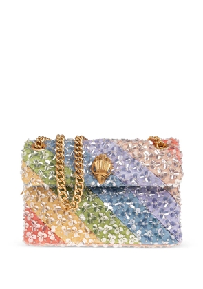 Kurt Geiger London mini Kensington sequin-embellished shoulder bag - Blue