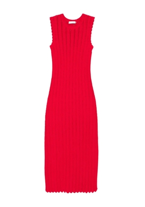 Altuzarra scalloped-trim midi dress - Red