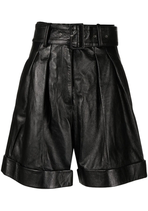 Golden Goose belted wide-leg shorts - Black