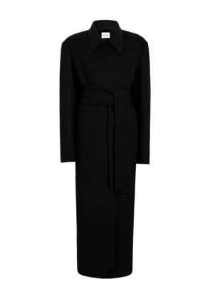 KHAITE Belted collared coat - Black