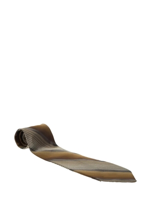 Valentino Garavani Pre-Owned striped silk tie - Brown