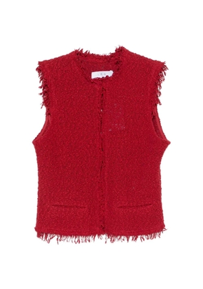 IRO frayed sleeveless vest - Red