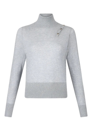 LIU JO polo-neck cut-out sweater - Grey