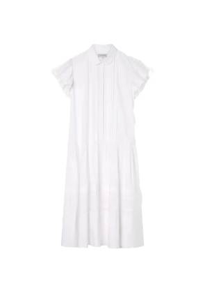 Lee Mathews Tari ruffled midi dress - White