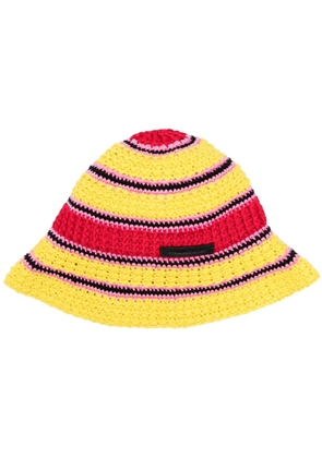 Stella McCartney crochet knit cotton bucket hat - Yellow
