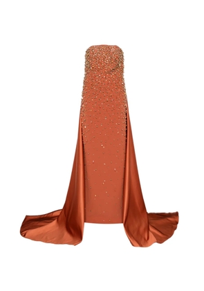 JEAN-LOUIS SABAJI embellished strapless maxi dress - Brown