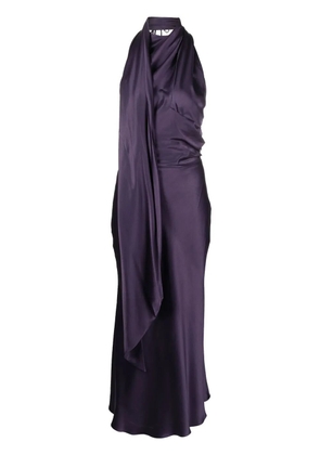Materiel halterneck midi dress - Purple