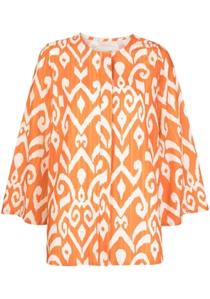 Bambah Linden geometric-print blouse - Orange