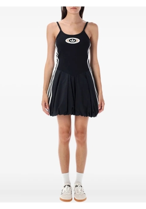 adidas balloon-skirt three-stripe mini day dress - Black