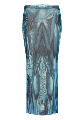 Jean Paul Gaultier Écorche skirt - Blue