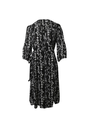 Ba&Sh floral-pattern tie-waist midi dress - Black