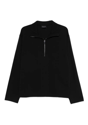 Emporio Armani zip-up sweater - Black