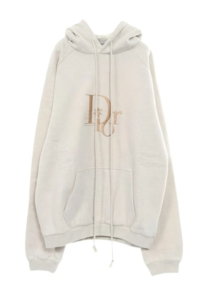 Christian Dior Pre-Owned x Christian Dior x ERLlogo embroidery pullover hoodie - Grey