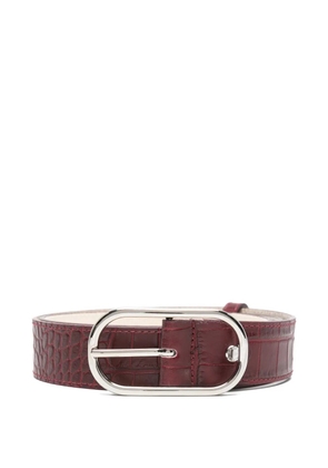 HERSKIND bordeaux oval-buckle belt - Red