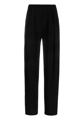 Norma Kamali high-waisted tapered-leg trousers - Black