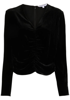 Veronica Beard Pelona velvet blouse - Black