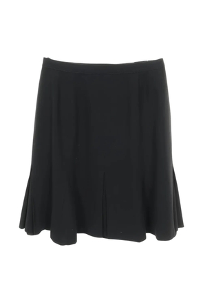 CHANEL Pre-Owned 1986-1988 logo button skirt - Black