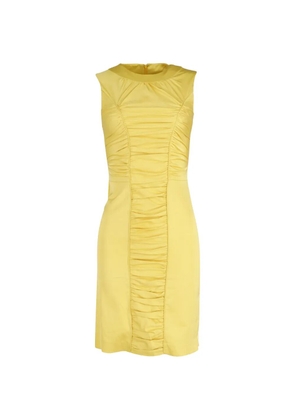 PUCCI Pre-Owned ruched sleeveless midi dress - Yellow