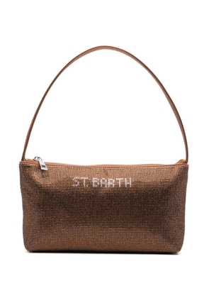 MC2 Saint Barth small rhinestone-embellished shoulder bag - Brown