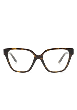 Versace Eyewear Greca square-frame glasses - Brown