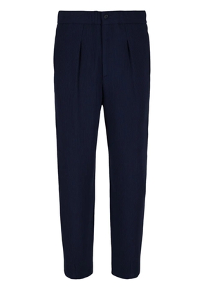 Giorgio Armani corduroy tapered-leg trousers - Blue