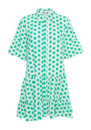 Diane Von Furstenberg Vintage sunburst-print dress - White