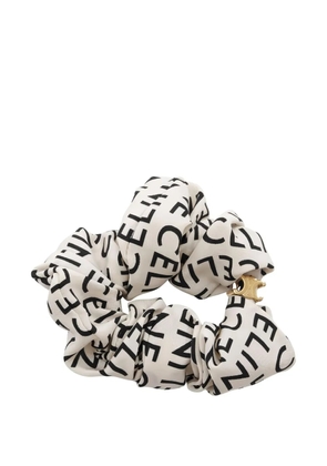 Celine Pre-Owned 2010s Triomphe logo-print scrunchie - Neutrals
