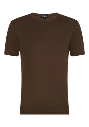 Zegna ribbed T-shirt - Brown