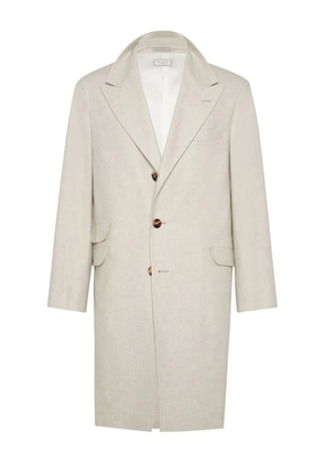 Brunello Cucinelli cashmere button coat - Neutrals