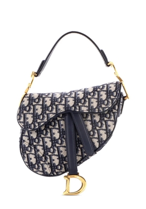 Christian Dior Pre-Owned Saddle Handbag Oblique Canvas Mini shoulder bag - Blue