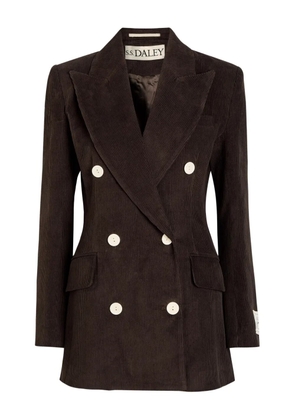 S.S.DALEY Eilidh double-breasted corduroy blazer - Brown