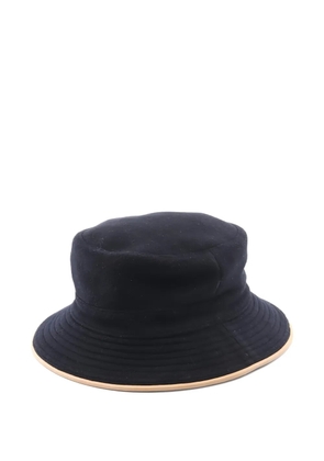 Hermès Pre-Owned 2000s cashmere leather bucket hat - Blue