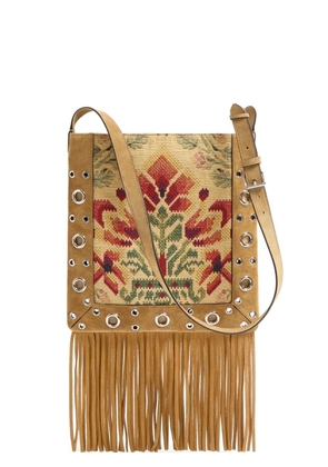 Valentino Garavani Nellcôte suede shoulder bag - Neutrals