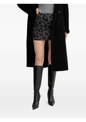 Silvian Heach animal-print zip skirt - Grey