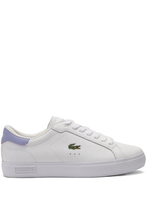 Lacoste Powercourt crocodile-embroidered sneakers - White