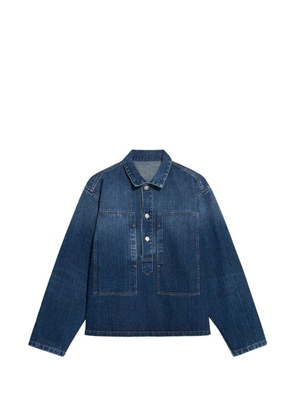 Fortela Fuego square-pocket button overshirt - Blue
