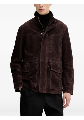Trussardi pocket suede jacket - Brown