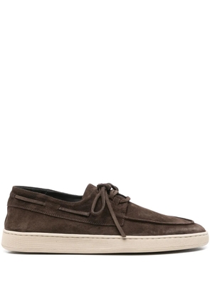 Officine Creative suede boat shoes - Brown