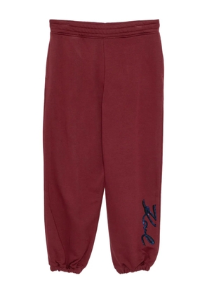 Karl Lagerfeld logo-embossed trousers - Red