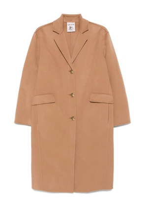 Semicouture button-fastening patch-pocket coat - Neutrals