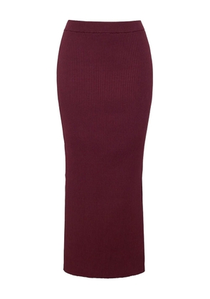 Cara Cara Jocelyn ribbed midi skirt - Red