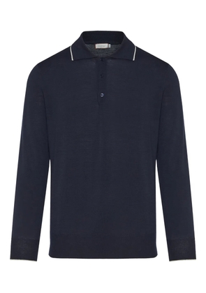 Canali long sleeve polo shirt - Blue