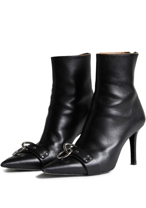 R13 ring-detail pointed boots - Black