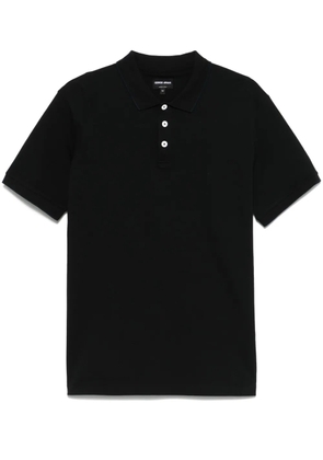 Giorgio Armani piqué polo shirt - Black