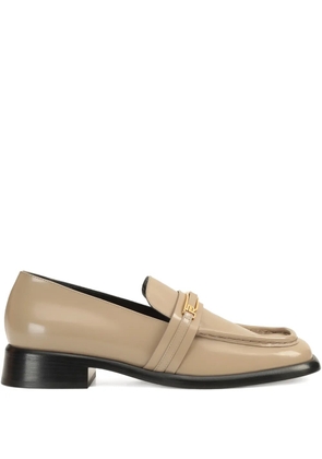 Sergio Rossi Bitt leather loafers - Neutrals
