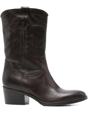 curiositè 50mm calf-leather cowboy boots - Brown