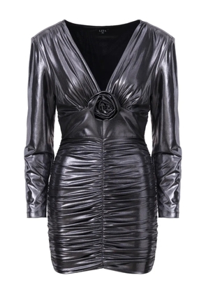 LITA COUTURE Luz V-neck mini dress - Grey