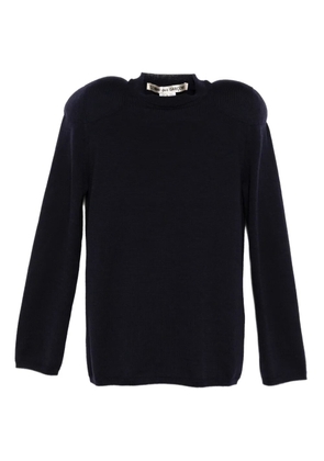 Comme Des Garçons exaggerated-shoulder wool jumper - Blue