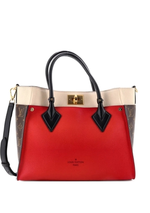 Louis Vuitton Pre-Owned On My Side Leather with Monogram Canvas MM tote bag - Red