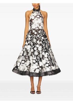 Bronx and Banco Greta bouquet lace midi dress - Black